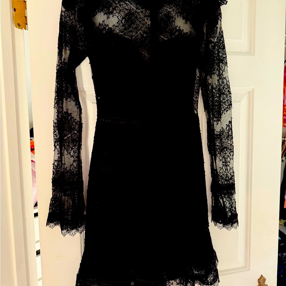 Elegant Black Lace Dress